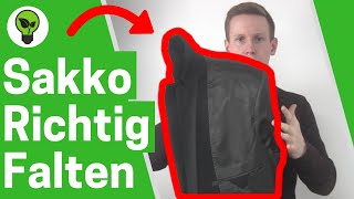 Sakko Falten für Koffer ✅ ULTIMATIVE ANLEITUNG Wie Herren Jacket amp Anzug in Koffer Packen [upl. by Mylor]