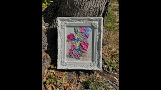 Textured Palette Knife Flowers Acrylic Painting [upl. by Dlonyar480]