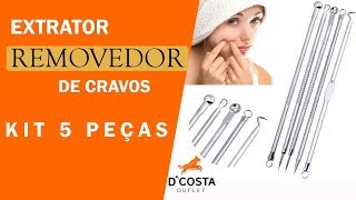 Extrator Removedor Cureta de Cravos Espinhas Acne Limpeza de Pele [upl. by Michaelina442]