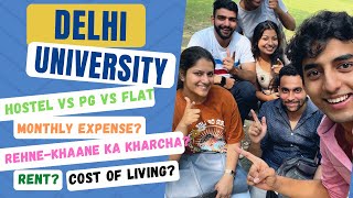 Hostel vs Pg vs Flat and Monthly Expense in Delhi University 2022 😨Important Points 😍 Vlog 10 [upl. by Ybbor]