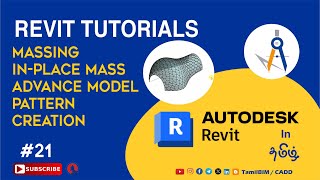 21 REVIT ARCHITECTURE TUTORIALSMASSING TOOLSMASSING IN REVITTAMILCADD [upl. by Nanahs]