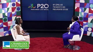 P20 Entrevista Laurinda Cheia fala sobre representatividade feminina  21112024 [upl. by Clothilde]