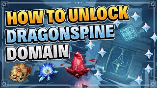 How to unlock Dragonspine domain DETAILED GUIDE Scarlet Quartz Locations Genshin Impact [upl. by Garret148]