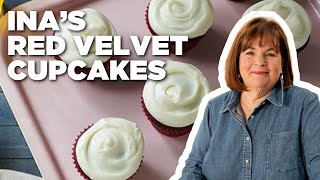 Ina Gartens Red Velvet Cupcakes  Barefoot Contessa  Food Network [upl. by Enehpets]