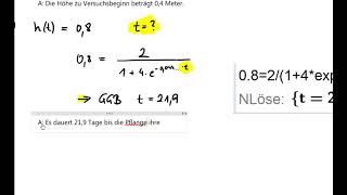 Logistisches Wachstum  Bsp 1089 [upl. by Santana]