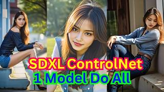 Stable Diffusion ControlNet All In One Model For SDXL  Best Ever Life Saver [upl. by Lettig238]