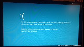 How to Fix Windows BSOD Error IRQLNOTLESSOREQUAL 0x0000000A [upl. by Munt512]