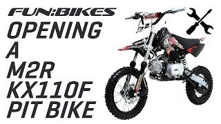 M2R Racing KX110F 110cc 76cm Red Pit Bike  Content [upl. by Ahsyek]