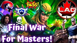 Masters Secured or Fumbled Alliance War Season 53 War 12 Bullseye War Boss Fight  MCOC [upl. by Eiramana489]