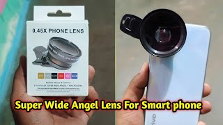 🔷 Best Ultra Wide Vloging Lens For Smart phone Camera 🔥 045 × Super Wide Lens Unboxing and Testing [upl. by Rollins]