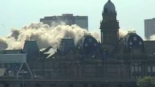 Demolition of Multi Storey Flats at Stirlingfauld Place Glasgow [upl. by Einwahr]