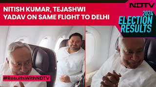 Lok Sabha Election 2024 Result  Nitish Kumar Tejashwi Yadav Take Same Flight To Delhi [upl. by Robinet998]