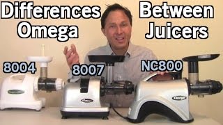 Differences Between Omega 8004 8006 8007 8008 NC800 NC900 Juicers [upl. by Schnabel]