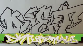 How to draw graffiti wildstyle  Graffiti Letters DEF step by step [upl. by Maillij]