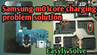 Sumsung m01core charging problem solutionSamsung m01core charging pin replacementSmtech7029 [upl. by Aneeled]