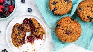 3 Healthy Muffin Recipes  GlutenFree [upl. by Ahselef155]