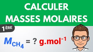 Comment calculer la MASSE MOLAIRE  atome ion molécule  1ère spé  Chimie [upl. by Arrahs]