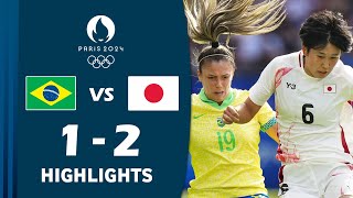 Brazil vs Japan 21 Highlights amp Goals  Womens Olympic Football Tournament Paris 2024 [upl. by Refinnej606]