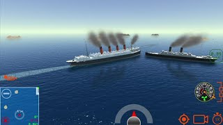 RMS MAURETANIA HIT SIDE BY SIDE [upl. by Kliber909]