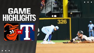 Orioles vs Rangers Game Highlights 72124  MLB Highlights [upl. by Scheers496]