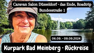 Vlog 196 Rückreise vom Caravan Salon Düsseldorf • Kurpark Bad Meinberg • Bundesstraße 1 • Stellplatz [upl. by Pruter984]