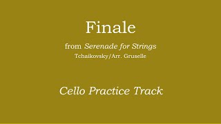 Finale from quotSerenade for Stringsquot  TchaikovskyArr Gruselle Cello Practice Track [upl. by Aihtekal]