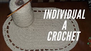 Individual a crochet ovalado PASO A PASO fácil Principiantes Individual para mesa [upl. by Atok349]