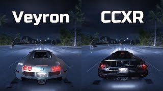 Bugatti Veyron vs Koenigsegg CCXR  Need for Speed Carbon Drag Race [upl. by Jennee]