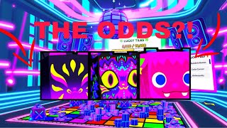 THE ODDS FOR THE RAVE WORLD HUGES IN PET SIMULATOR 99 😱🍀 [upl. by Helaine248]