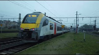 Trains at Schaerbeek Brussels Belgium 19112022 27K UHD [upl. by Nanahs]