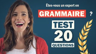 TEST DE GRAMMAIRE Française en 20 QUESTIONS  ⭐ Êtesvous un EXPERT ⭐ [upl. by Asille530]