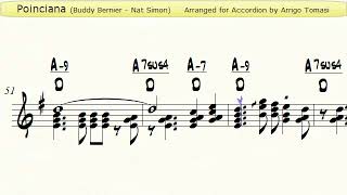 Poinciana Buddy Bernier  Nat Simon  Accordion Sheet music [upl. by Nytsud]