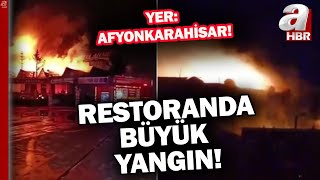 Afyonkarahisardaki akaryakıt istasyonunda bulunan restoranda yangın çıktı  A Haber [upl. by Ardnaxila]