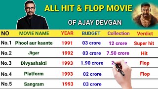 Ajay Devgan all movie verdict Ajay Devgan all movie list topalways [upl. by Bernard]