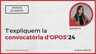 Texpliquem la convocatòria 2024 Oposicions docents  Profes en Apuros [upl. by Latihs]