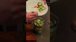 How to make Spicy Pickled Cucumbers with Hot PeppersChili [upl. by Hendrick986]