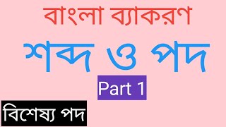 শব্দ ও পদ  Part 1  বিশেষ্য পদ  WB প্রাইমারি টেট প্রস্তুতি  Study Alochona [upl. by Mortensen]