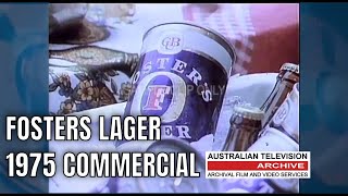 Fosters Lager Australian Beer Commercial 1975 [upl. by Llennaj]