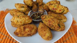 Receta fácil de CROQUETAS DE ARROZ Deliciosas y crujientes [upl. by Naarah]