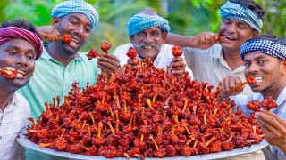 CHICKEN LOLLIPOP  Fried Chicken Recipe Cooking amp Eating In Village  Chicken Wings Recipe Making [upl. by Sadinoel358]