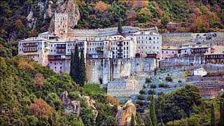 Mount Athos Bells of of Agiou Pavlou Monastery [upl. by Frendel]