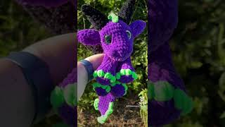 This dragon cuddler has Halloween vibes crochet plushies spookyseason amigurumi cuddlers [upl. by Lasyrc]