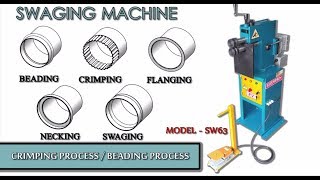 Swaging Machine  Beading Machine – Model  SW63 [upl. by Thistle170]