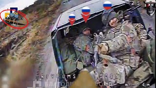 Horrible Ukrainian FPV drone brutally hunts down Russian soldiers before blowing them up one by one [upl. by Eiser]