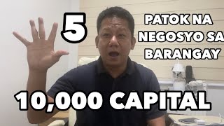 5 NEGOSYO NA PATOK PARIN SA BARANGAY SA HALAGANG 10K NEGOSYO PHILIPPINES [upl. by Agon]