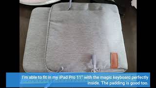 User Review MoKo 911 Inch Tablet Sleeve Bag Carrying Case with Storage Pockets Fits iPad Pro [upl. by Farand917]