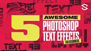 5 Photoshop Text Effects AMAZING For BEGINNERS [upl. by Alveta]