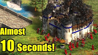 Almost 10 Seconds to take down a Castle  Age of Empires 2 [upl. by Notsej122]