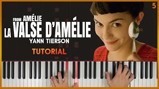 LA VALSE DAMELIE from Amélie by Yann Tiersen  Piano Tutorial Part 1 [upl. by Idelia]