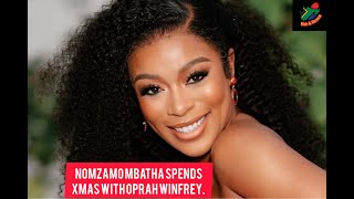 Nomzamo Mbatha Spends Christmas With Oprah Winfrey [upl. by Aisatsanna915]